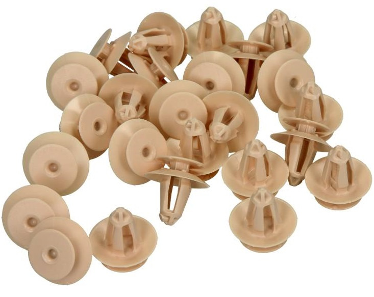 Set 25 Buc Clips Tapiterie Pentru Audi / Ford / Seat / Volkswagen 8x17.7mm Bej Romix ROM A14424
