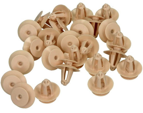 Set 25 Buc Clips Tapiterie Pentru Audi / Ford / Seat / Volkswagen 8x17.7mm Bej Romix ROM A14424