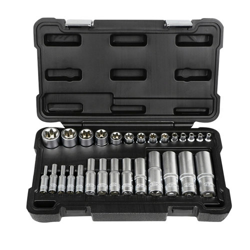 Set 28 Tubulare Torx Scurte Si Lungi Jbm 54141