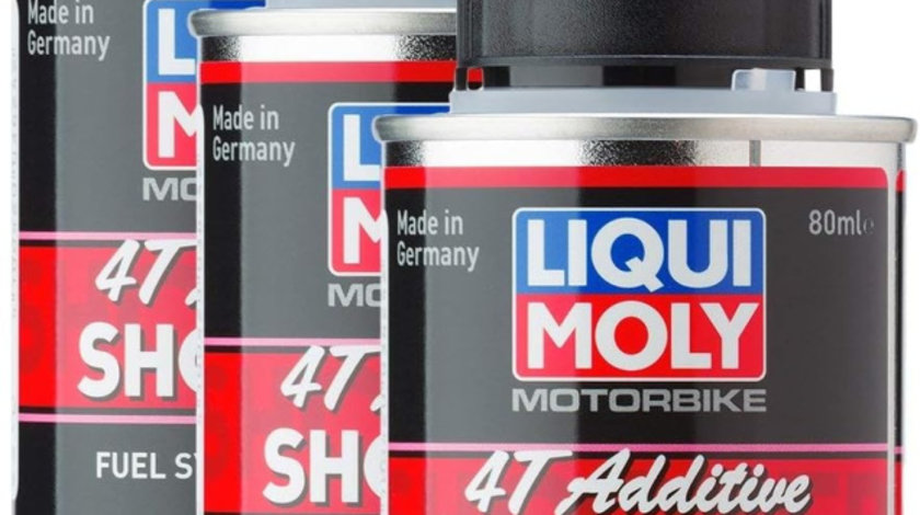 Set 3 Buc Aditiv Benzina Liqui Moly Motorbike 4T Additive Shooter 80ML 3824