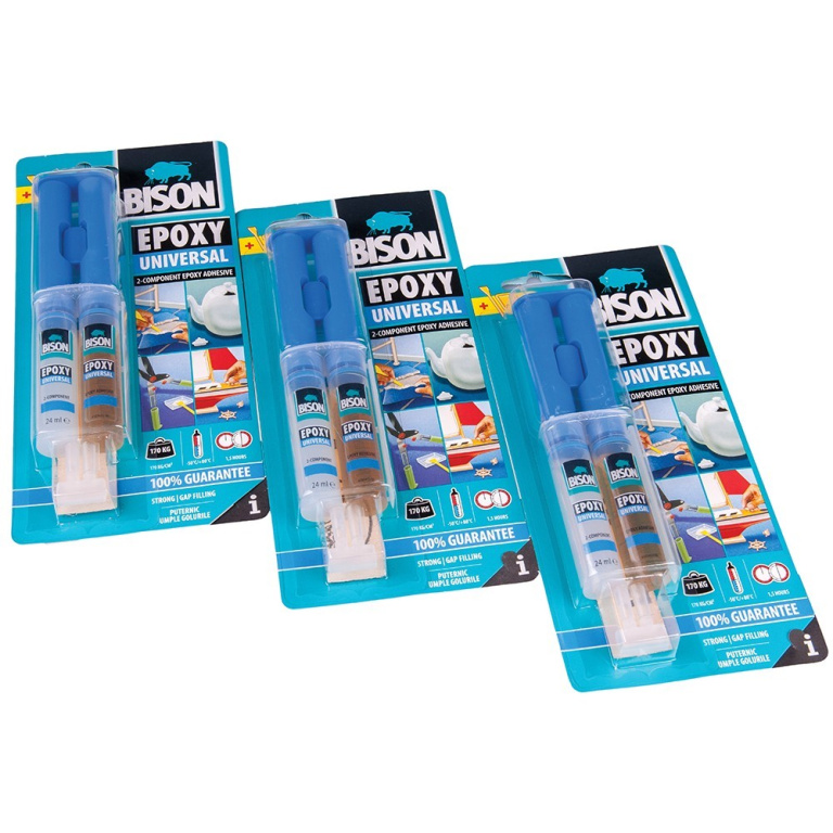 Set 3 Buc Bison Epoxy Adeziv Bicomponent Universal 2 X 12ML 400006