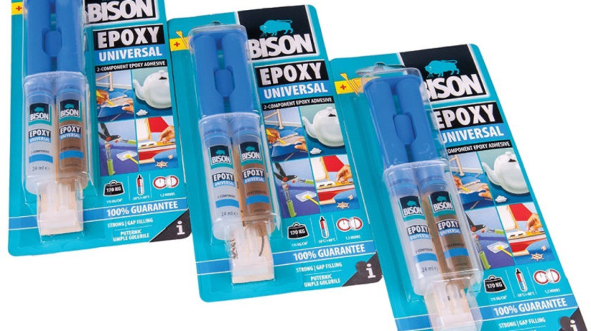 Set 3 Buc Bison Epoxy Adeziv Bicomponent Universal 2 X 12ML 400006