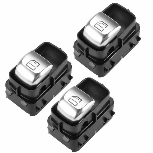 Set 3 Buc Buton Geam Pasager Compatibil Mercedes-Benz C-Class S205 2014→ Negru A20590515139051