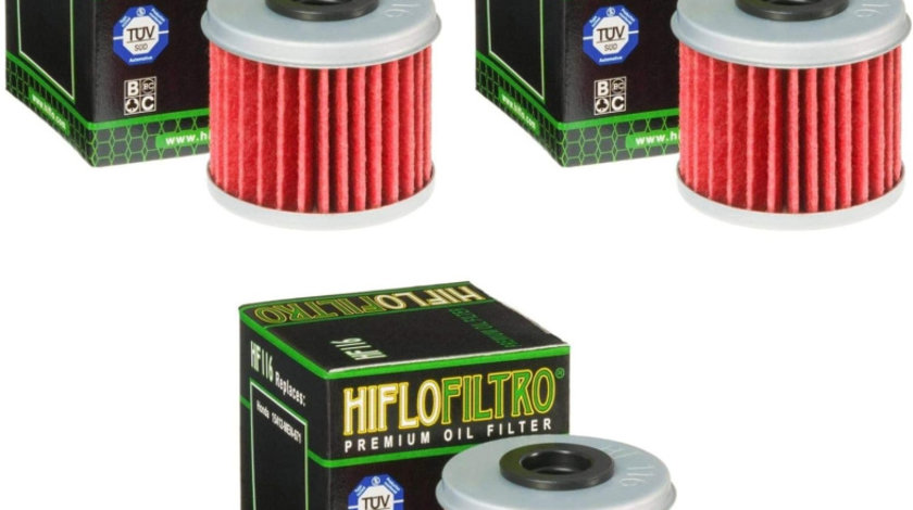 Set 3 Buc Filtru Ulei Moto Hiflofiltro Honda CRF 150R/250R/X/450 R/X 2004-2016 HF116
