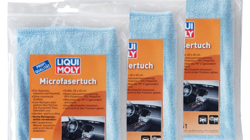 Set 3 Buc Liqui Moly Laveta Microfibra 400X400MM 1651