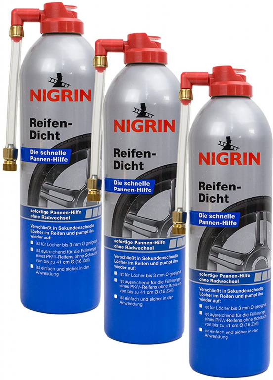 Set 3 Buc Nigrin Spray Reparat Anvelope 500ML 74074