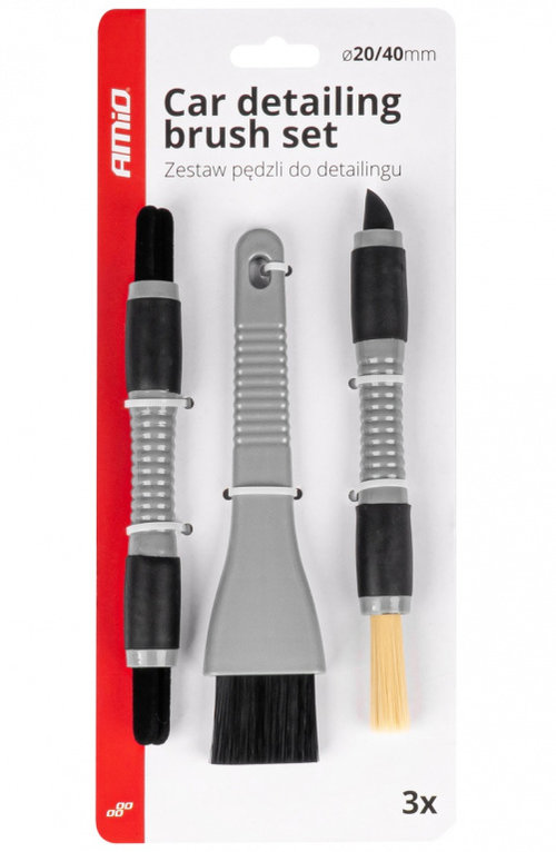 Set 3 Buc Perii Pensule Detailing Auto Amio 04033