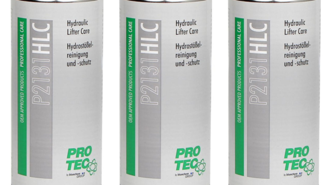 Set 3 Buc Pro Tec HLC Hydraulic Lifter Care Aditiv Curatare Si Protectie Tacheti Hidraulici 375ML PRO2131