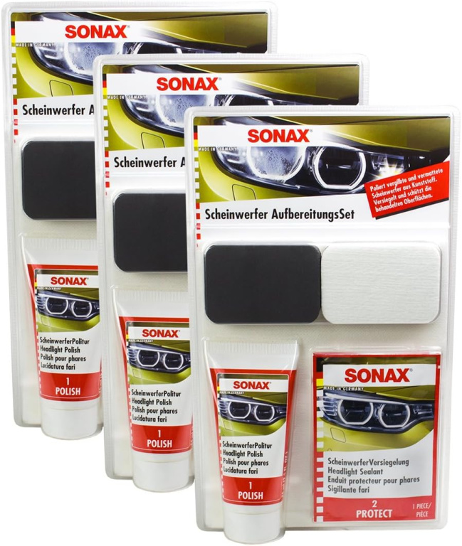 Set 3 Buc Sonax Kit Pentru Reparația Si Intreținerea Farurilor 405941