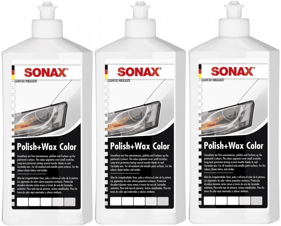 Set 3 Buc Sonax Polish &amp; Ceara Alb 500ML 296000
