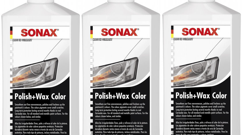 Set 3 Buc Sonax Polish &amp; Ceara Alb 500ML 296000