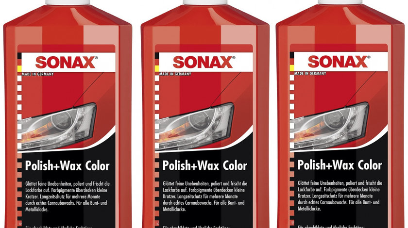 Set 3 Buc Sonax Polish &amp; Ceara Rosu 500ML 296400