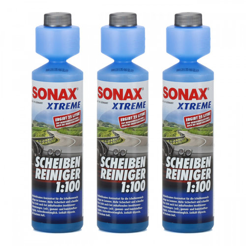 Set 3 Buc Sonax Xtreme Solutie Lichid Parbriz Concentrat 1:100 Nano Pro Geam Liber 250ML 271141