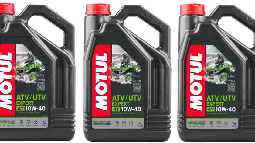 Set 3 Buc Ulei Motor Atv Motul 4T ATV-UTV Expert 10W-40 MA 4L 105939