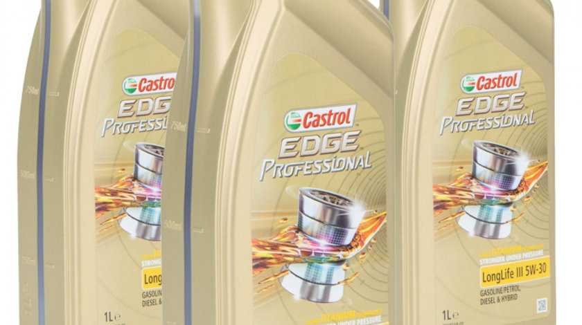 Set 3 Buc Ulei Motor Castrol Edge Professional Long Life III 5W-30 1L