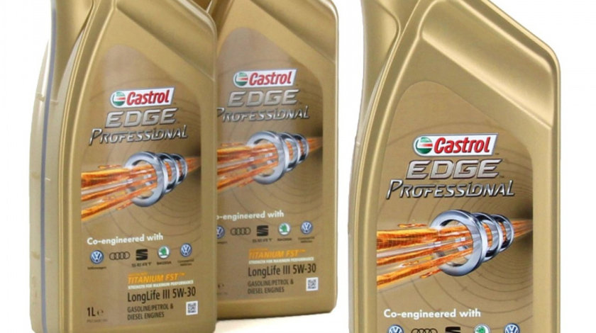 Set 3 Buc Ulei Motor Castrol Edge Professional Long Life III 5W-30 1L