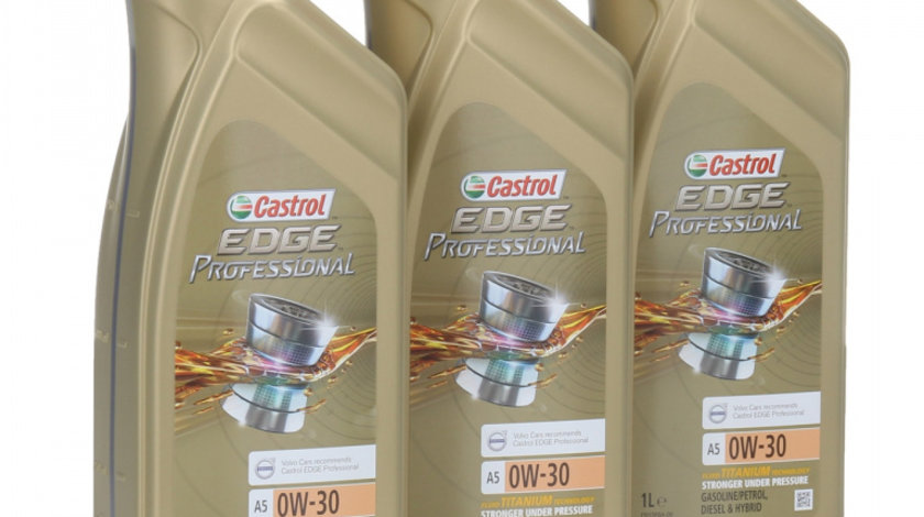 Set 3 Buc Ulei Motor Castrol Edge Titanium FST A5 0W-30 Volvo 1L 15AF7A