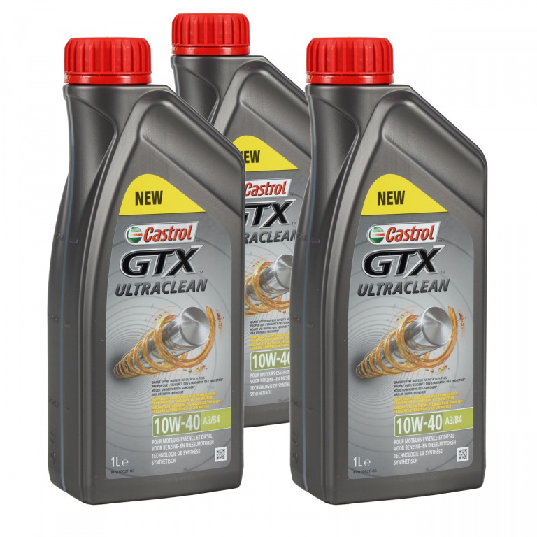 Set 3 Buc Ulei Motor Castrol GTX Ultraclean 10W-40 1L 15A4CF