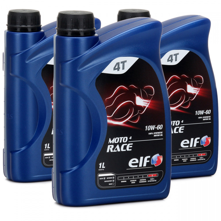 Set 3 Buc Ulei Motor Elf Moto 4 Race 10W-60 1L