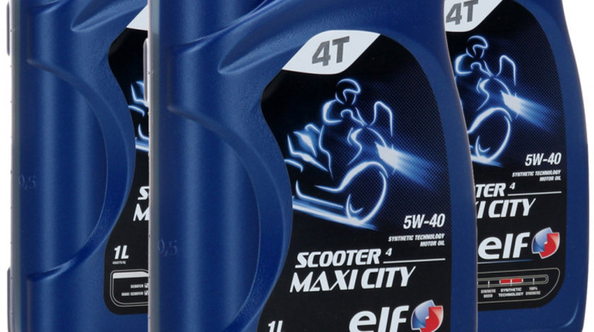 Set 3 Buc Ulei Motor Elf Scooter 4 Maxi City 5W-40 1L