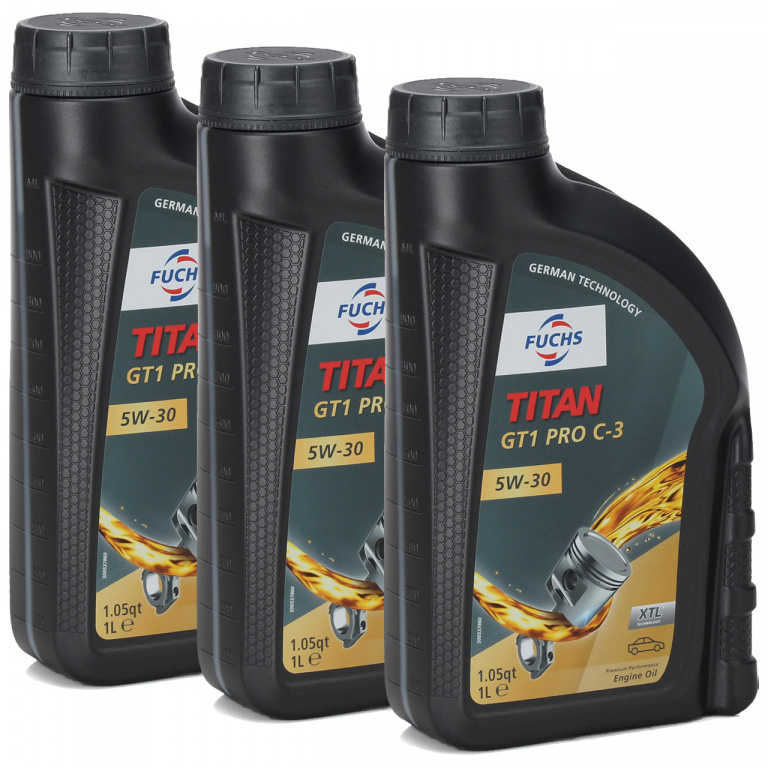 Set 3 Buc Ulei Motor Fuchs Titan GT1 PRO C3 5W-30 1L 602009166