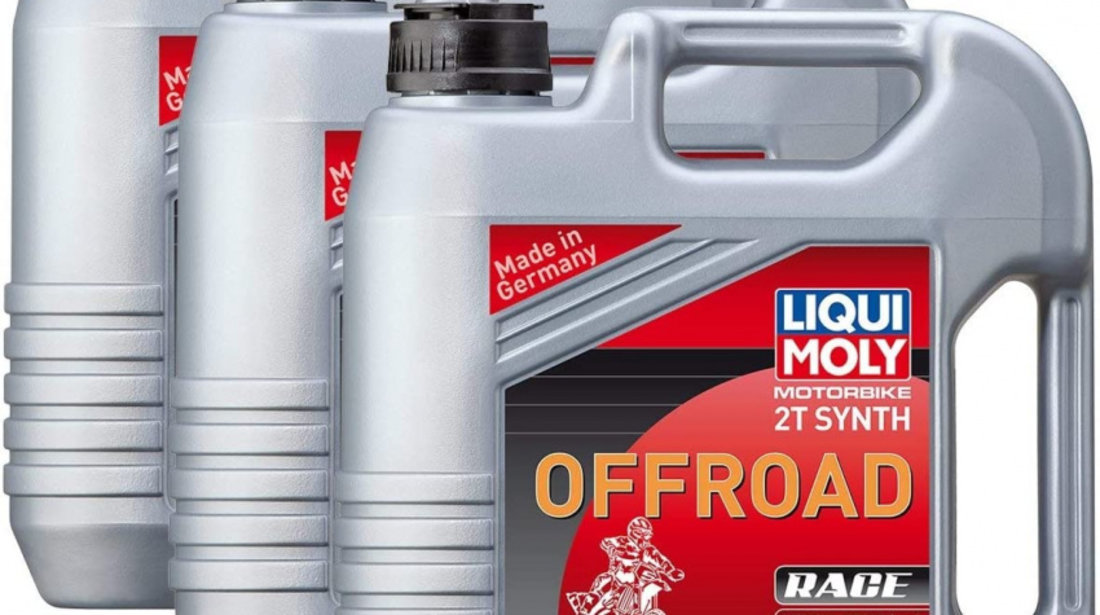 Set 3 Buc Ulei Motor Liqui Moly Motorbike 2T Synth Offroad Race 4L 3064