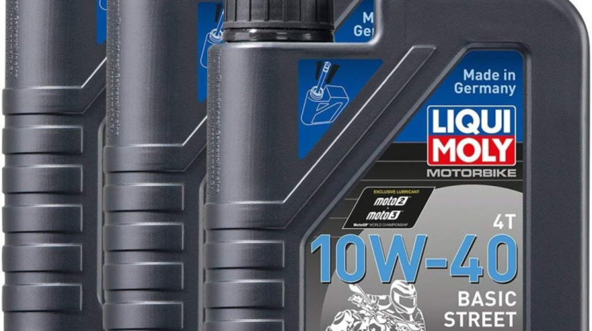 Set 3 Buc Ulei Motor Liqui Moly Motorbike 4T 10W-40 1L 3044