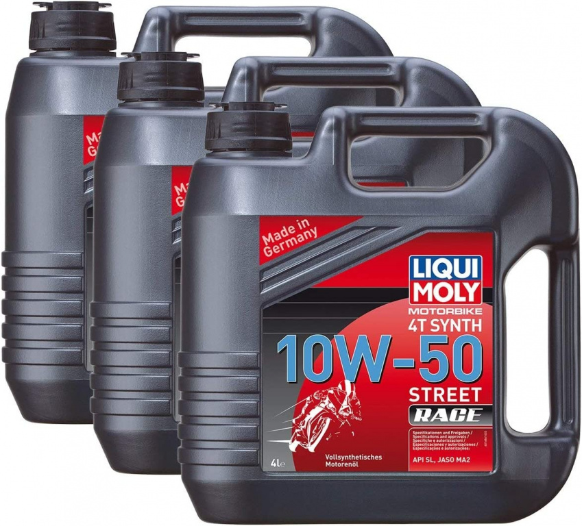 Set 3 Buc Ulei Motor Liqui Moly Motorbike 4T Synth 10W-50 Street Race 4L 1686