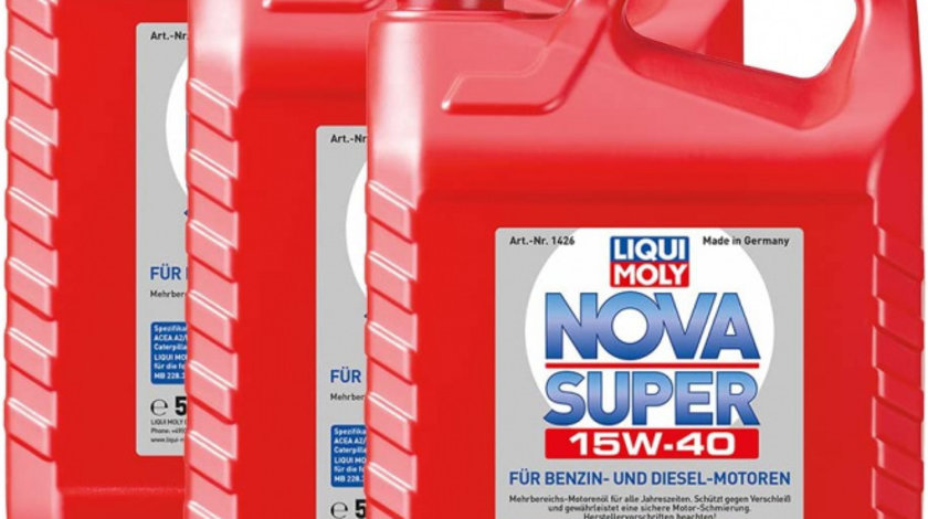 Set 3 Buc Ulei motor Liqui Moly Nova Super 15W-40 5L 1426