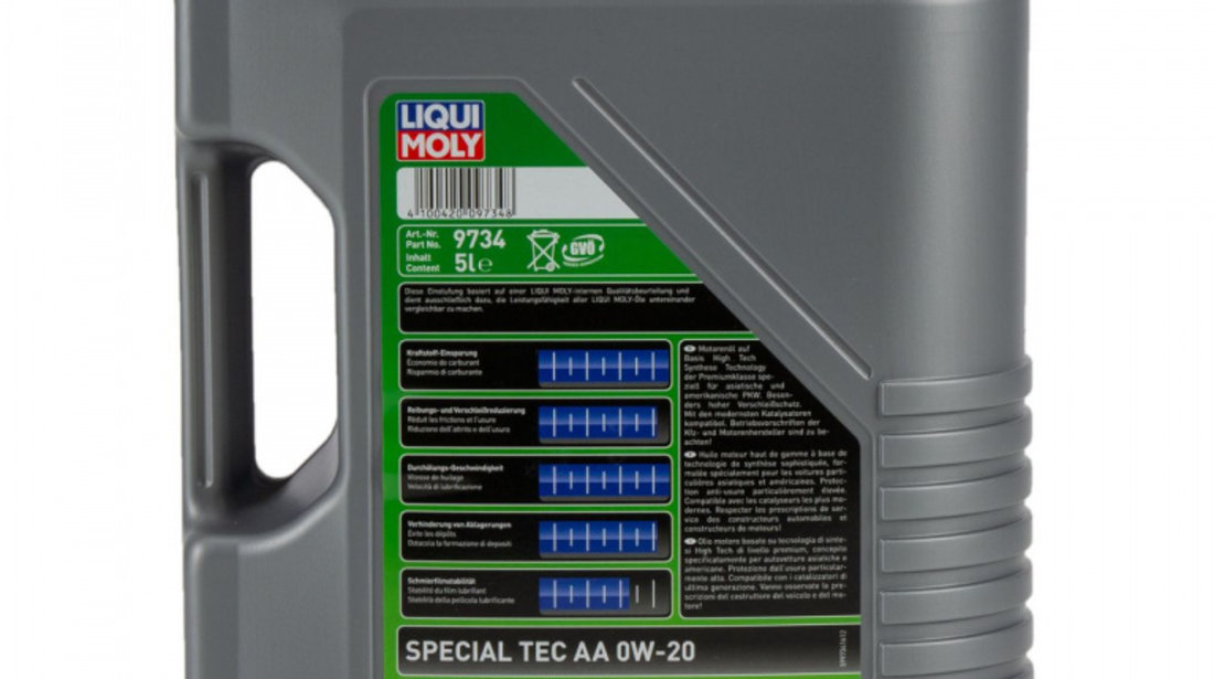 Set 3 Buc Ulei Motor Liqui Moly Special Tec AA 0W-20 Asia America 5L 9734