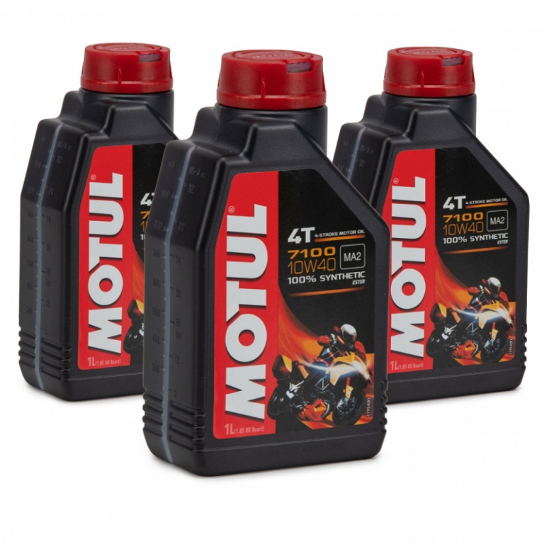 Set 3 Buc Ulei motor Motul 7100 4T 100% Syntetic 10W-40 1L