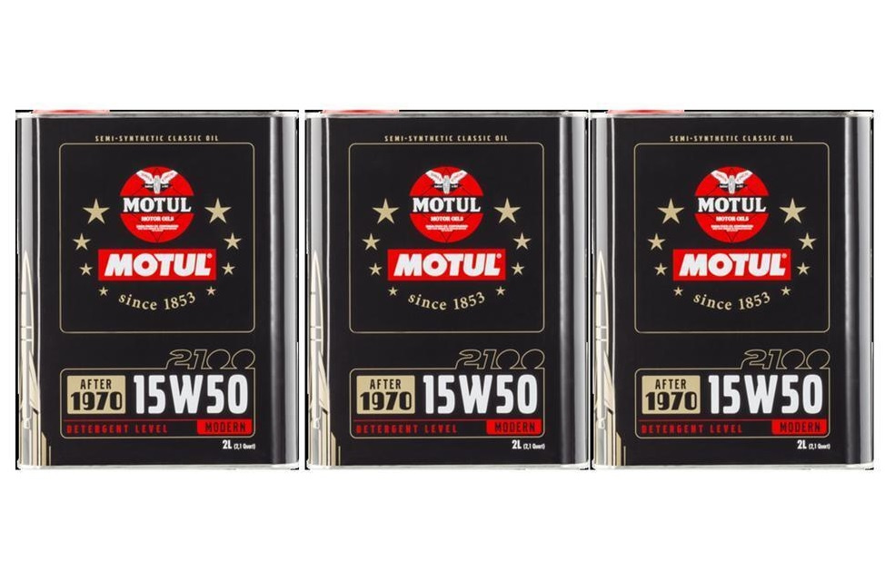 Set 3 Buc Ulei Motor Motul Classic Oil 2100 15W-50 2L 104512