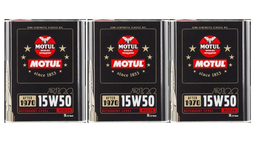 Set 3 Buc Ulei Motor Motul Classic Oil 2100 15W-50 2L 104512