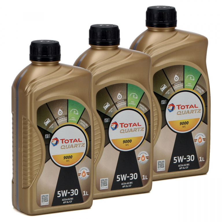 Set 3 Buc Ulei Motor Total Quartz 9000 Future NFC 5W-30 1L