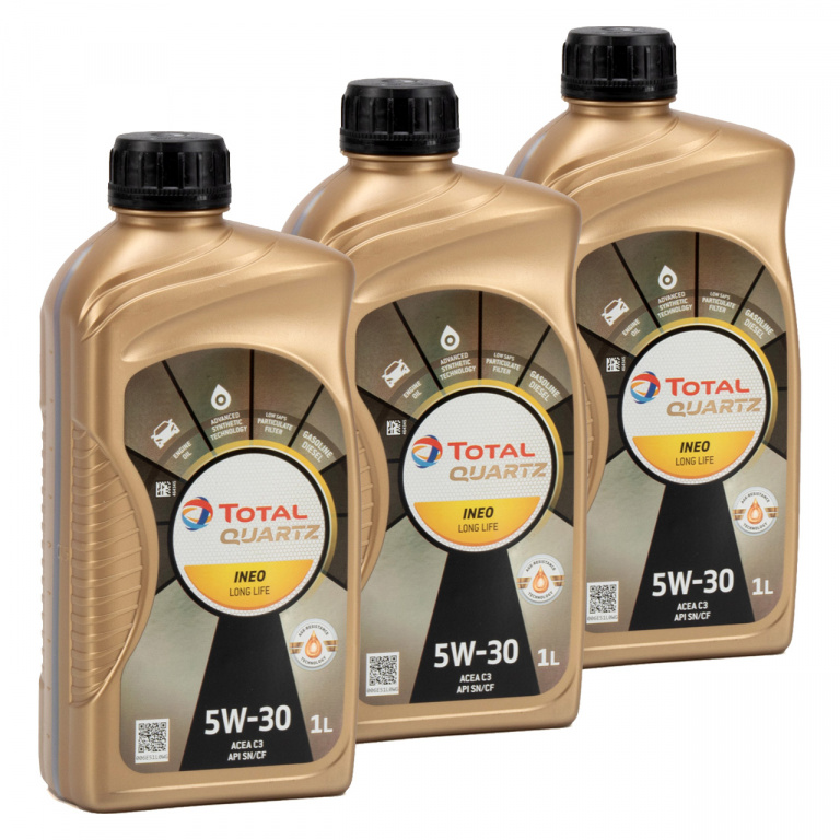 Set 3 Buc Ulei Motor Total Quartz Ineo Long Life 5W-30 1L