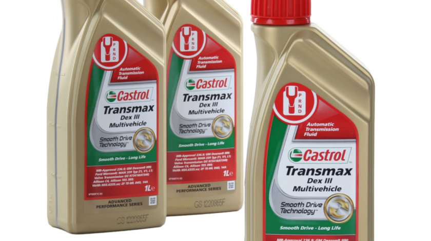 Set 3 Buc Ulei transmisie automata Castrol Transmax Dex III Multivehicle 1L