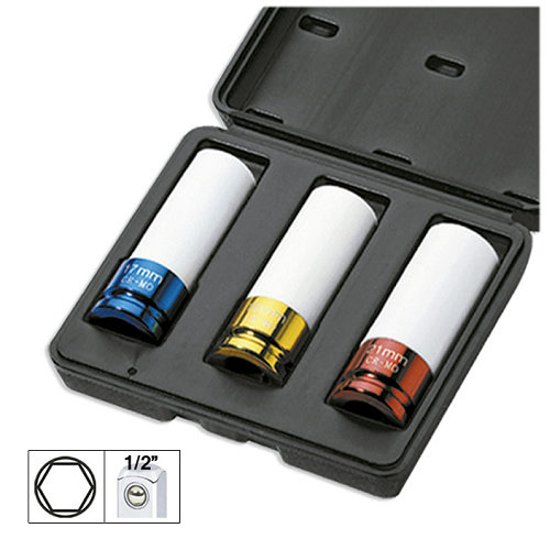 Set 3 Tubulare Impact De 1/2\' Sp. Extractie Roti Jbm 51336