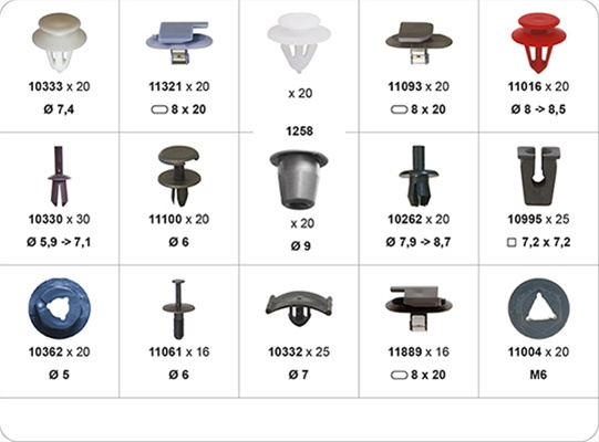 Set (332 Buc) Agrafe Uzuale Prindere Panouri Opel Restagraf 91