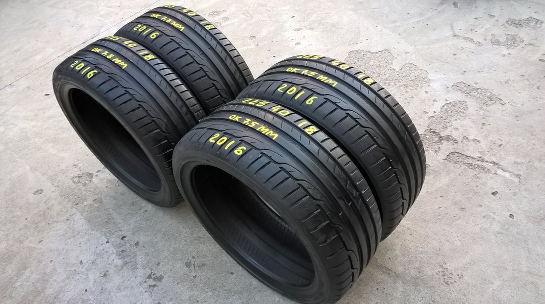 Set 4  Anvelope De Vara 225 40 18 Dunlop Sp Sport rt