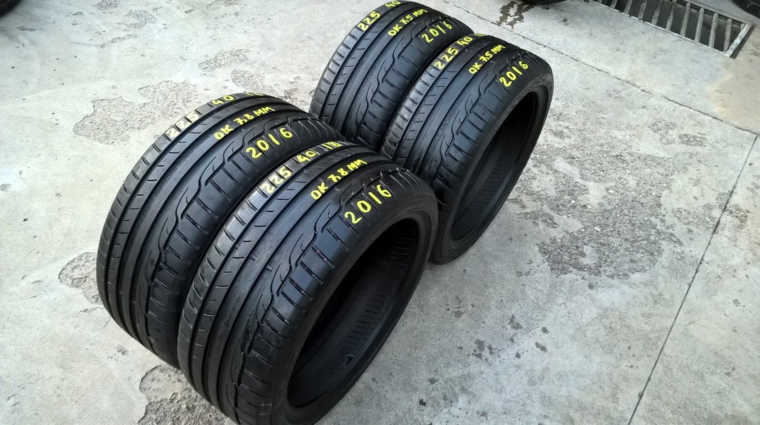 Set 4  Anvelope De Vara 225 40 18 Dunlop Sp Sport rt