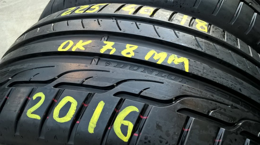 Set 4  Anvelope De Vara 225 40 18 Dunlop Sp Sport rt