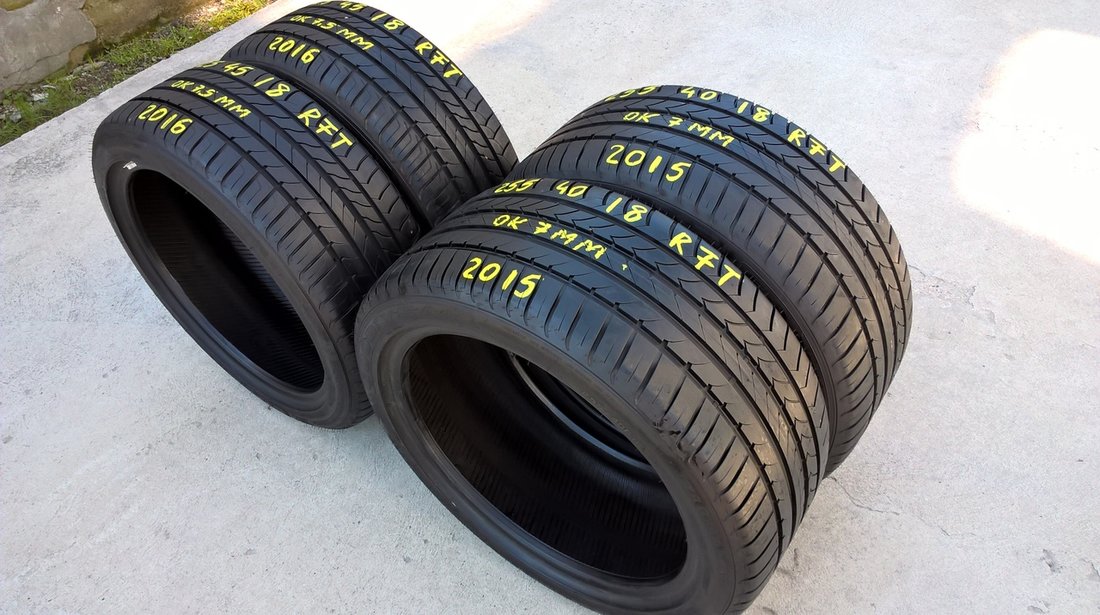 Set 4 anvelope de vara 225 45 18 cu 255 40 18 goodyear efficientgrip run flat