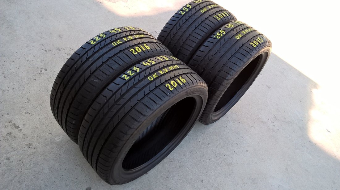 Set 4 anvelope de vara 225 45 18 cu 255 40 18 goodyear efficientgrip run flat