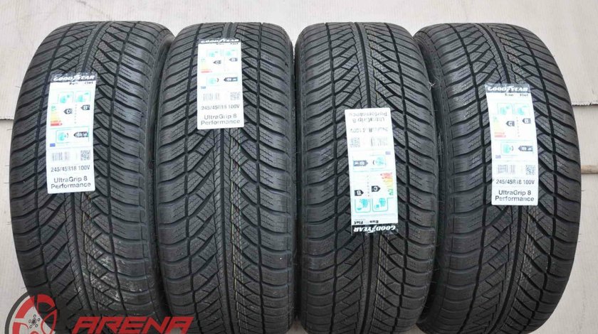 Set 4 Anvelope Iarna 18 inch GoodYear UltraGrip 8 Performance 245/45 R18 Runflat Noi