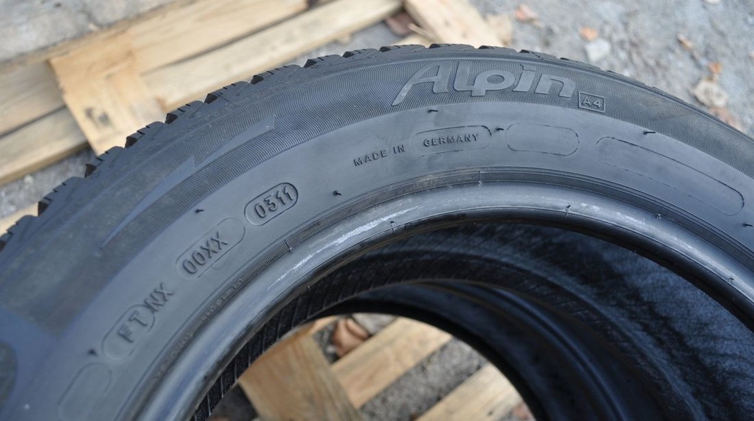 SET 4 Anvelope Iarna 185/65 R15 MICHELIN ALPIN A4 88T