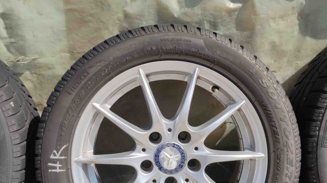 SET 4 Anvelope Iarna 195/55 R16 PIRELLI+DUNLOP + Jante Aliaj Originale MERCEDES A B Klasse W169 W24