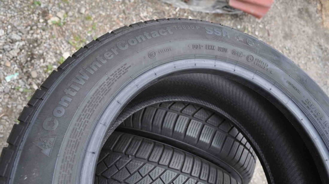 SET 4 Anvelope Iarna 205/60 R16 CONTINENTAL ContiWinterContact TS830P 92H - Runflat