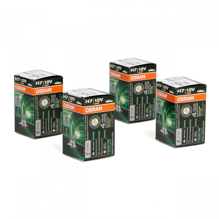 Set 4 Buc Bec Osram H7 12V 55W PX26d Ultra Life 64210ULT