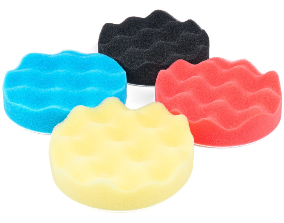 Set 4 Buc Bureti Polish Si Lustruire Cu Velcro 125 mm Amio 03710