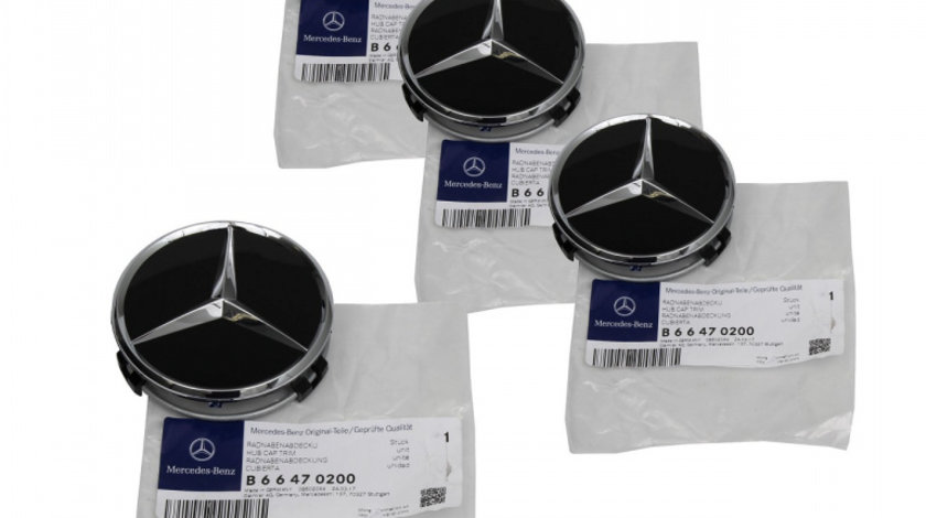 Set 4 Buc Capac Janta Oe Mercedes-Benz Ø 75MM B66470200 Negru